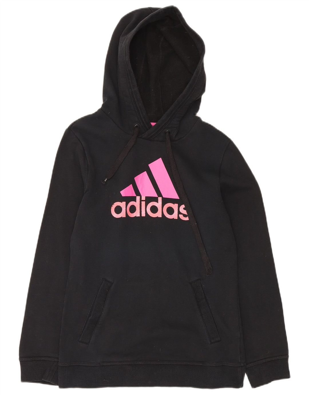 ADIDAS Ženska majica s kapuljačom s kapuljačom UK 10 Mali crni pamuk