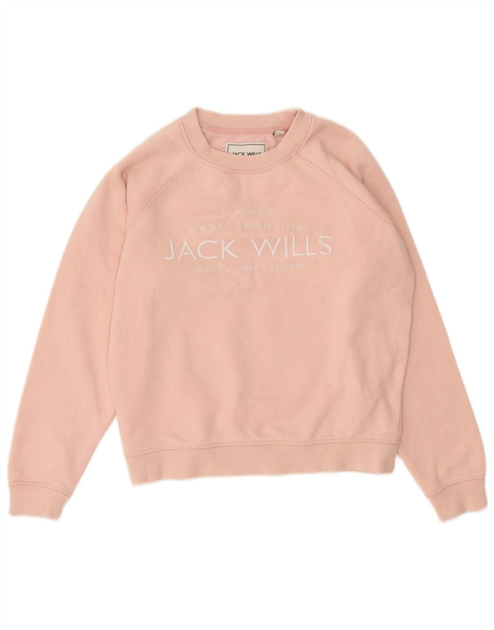 Jack Wills Ženska prekomjerna majica s grafičkim motivima UK 6 Mala ružičasta