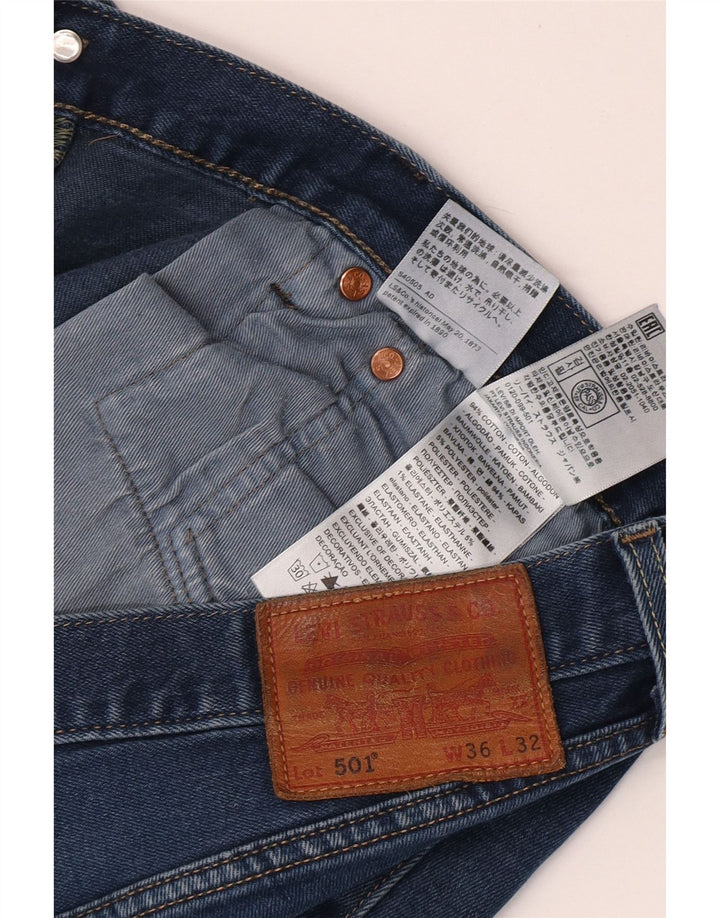 Levi's muške 501 ravne traperice W36 L32 plavi pamuk
