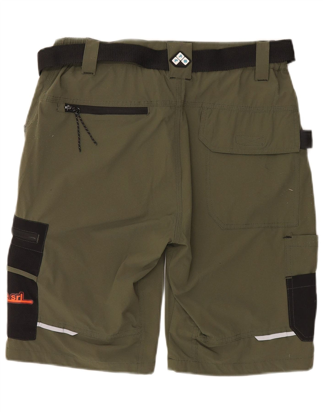 Vintage muške grafičke kargo kratke hlače velike W34 kaki boje
