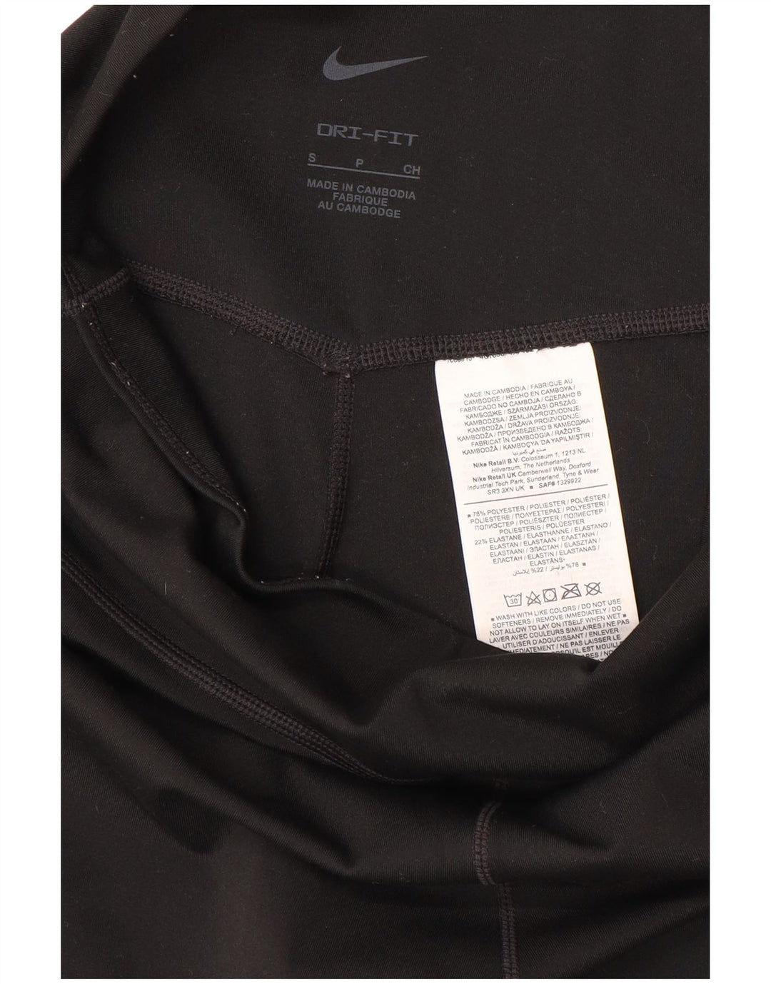 NIKE ženske Dri Fit Capri tajice UK 10 male crne poliesterske