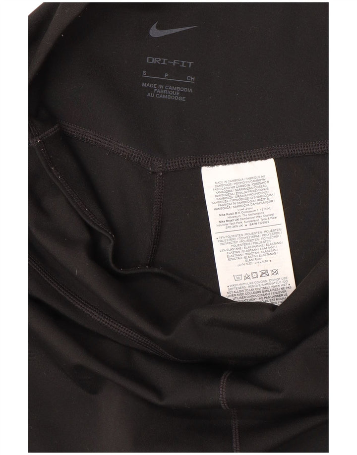 NIKE ženske Dri Fit Capri tajice UK 10 male crne poliesterske