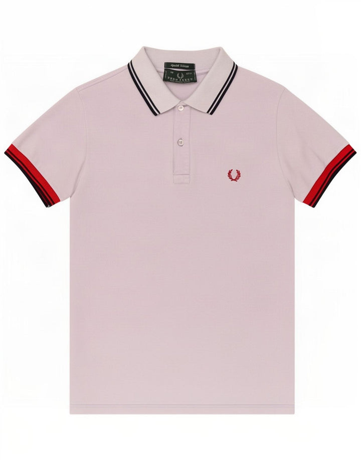 Fred Perry Mens Polo Shirt Large Purple Striped