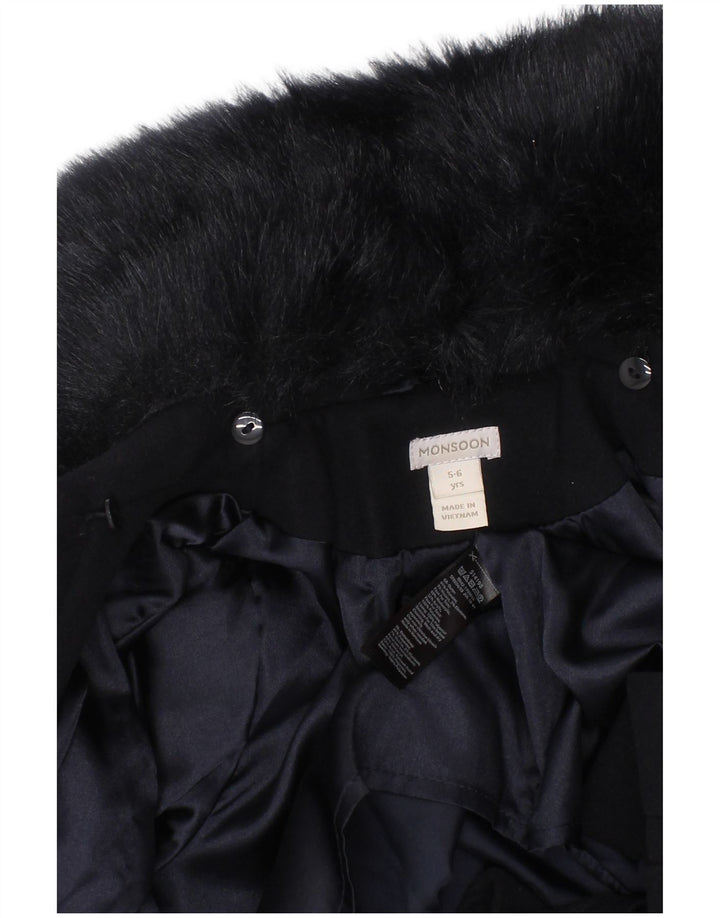 Monsoon kaput za djevojčice od 5-6 godina tamnoplavi poliester