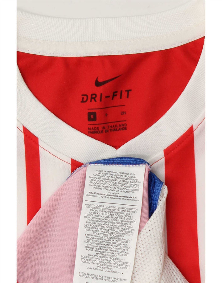Nike Dri Fit majica kratkih rukava s malim crvenim prugama od poliestera