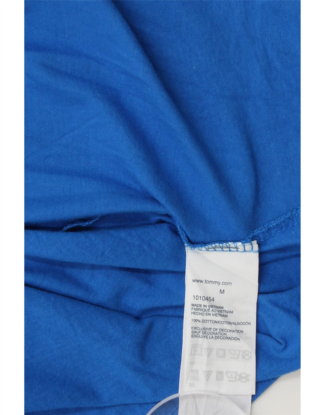 TOMMY HILFIGER Mens Graphic T-Shirt Top Medium Blue Cotton Vintage Tommy Hilfiger and Second-Hand Tommy Hilfiger from Messina Hembry 
