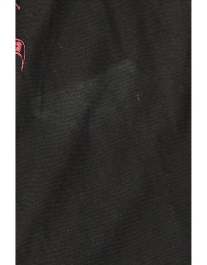 ALL SAINTS Muška prevelika majica kratkih rukava srednje veličine, crni pamuk