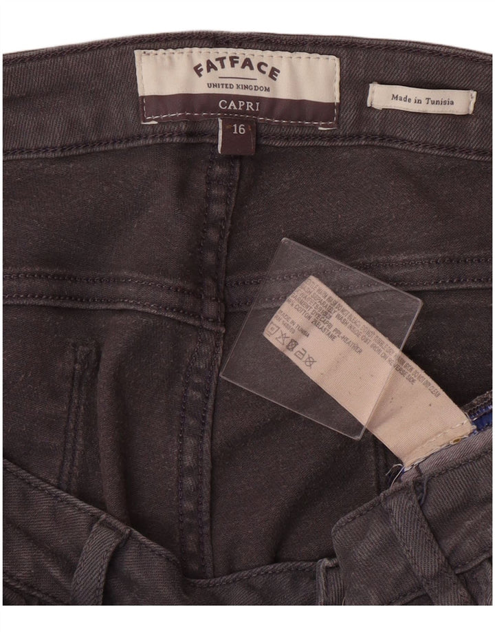 FAT FACE Ženske Capri traperice US 16 2XL W36 L24 Sivi pamuk