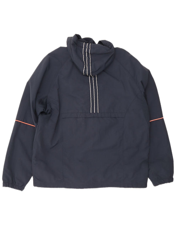 Adidas muška anorak jakna s kapuljačom UK 42/44 veliki tamnoplavi poliester