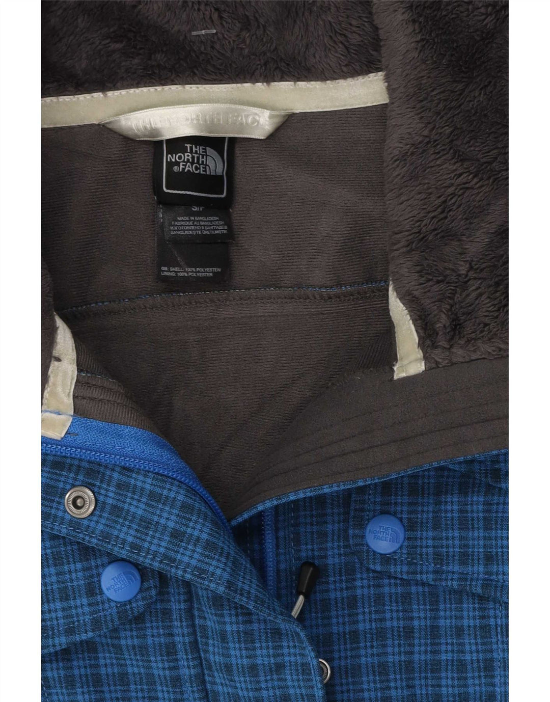 The North Face ženska vjetrovka jakna UK 10 mali plavi karirani poliester