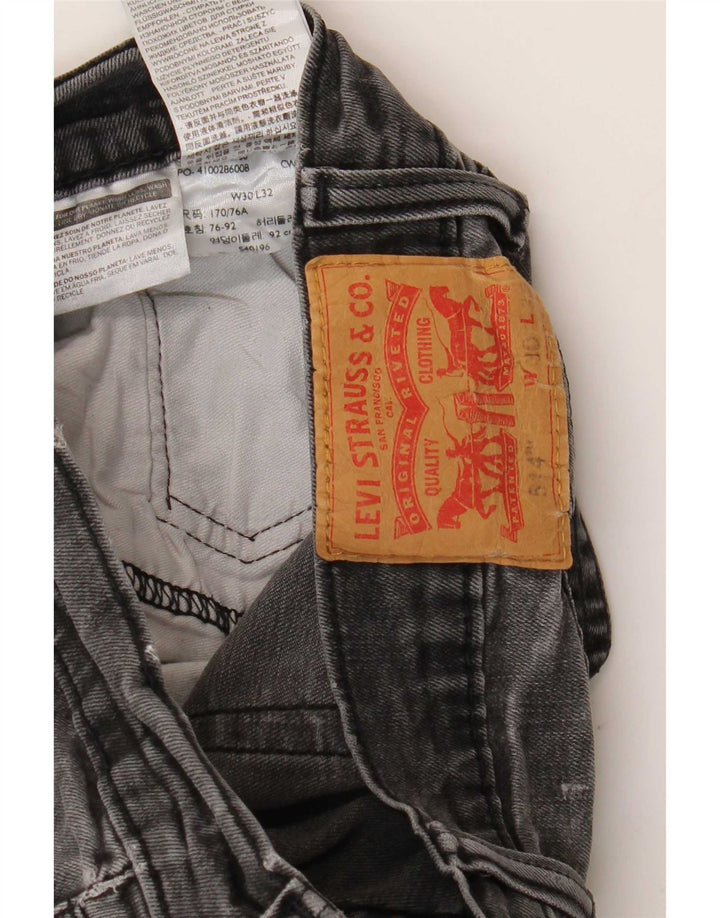 Levi's muške 514 ravne traperice W30 L32 sivi pamuk