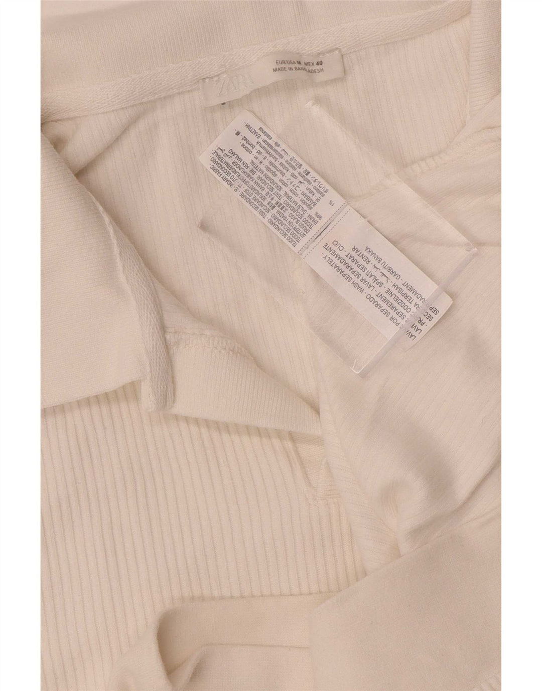 Zara muška polo majica srednje bijele pruge, pamuk