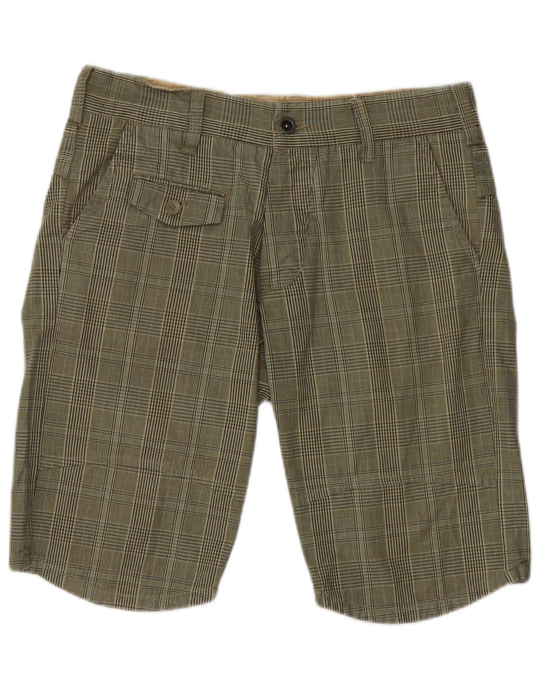 Jack & Jones muške chino kratke hlače srednje veličine W32 kaki karirani pamuk