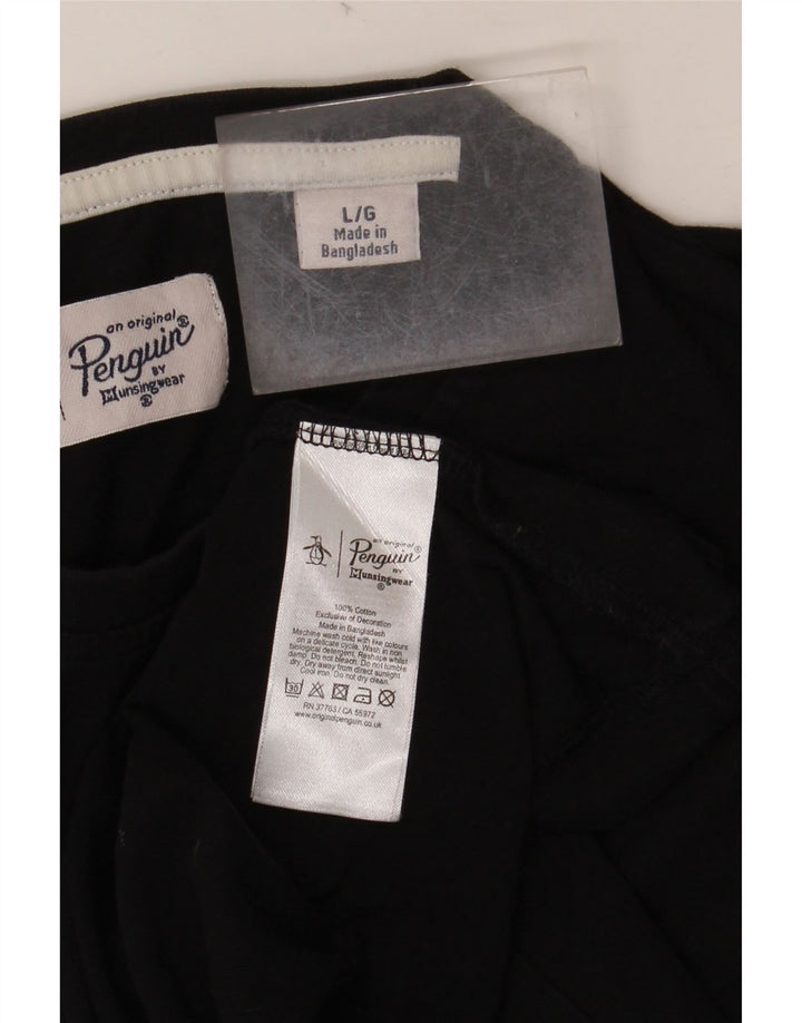 PENGUIN Muška majica kratkih rukava Veliki crni pamuk