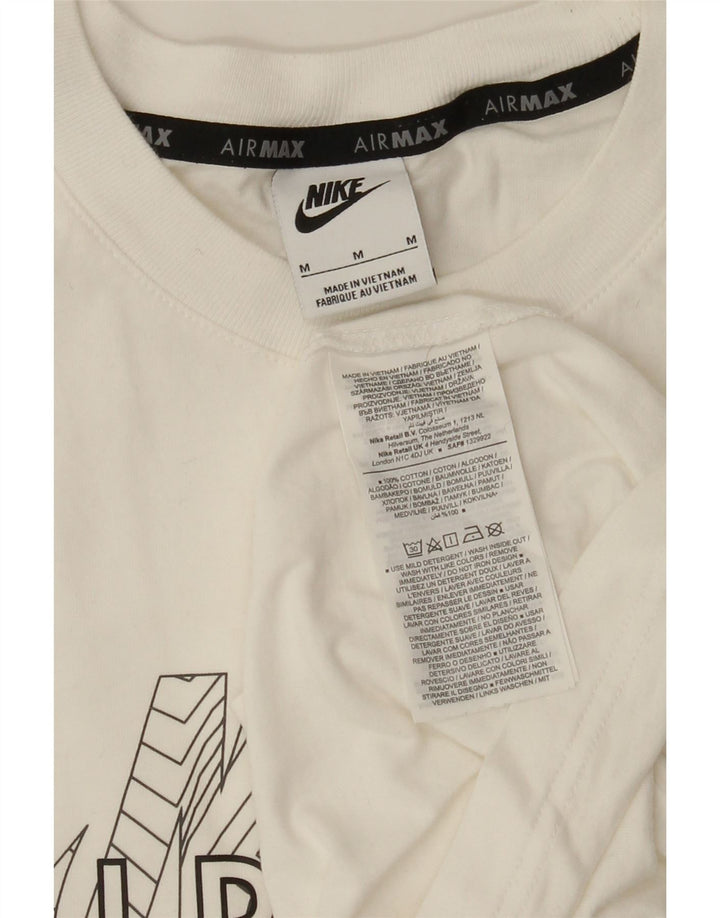 NIKE Mens Graphic T-Shirt Top Medium White Cotton Vintage Nike and Second-Hand Nike from Messina Hembry 