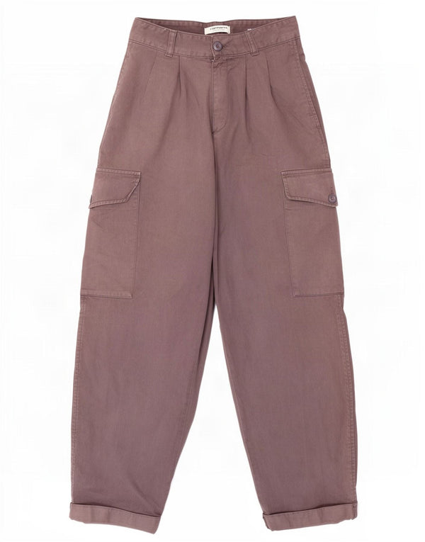 Carhartt ženske kargo hlače visokog struka opuštenog kroja W26 L28 smeđi pamuk