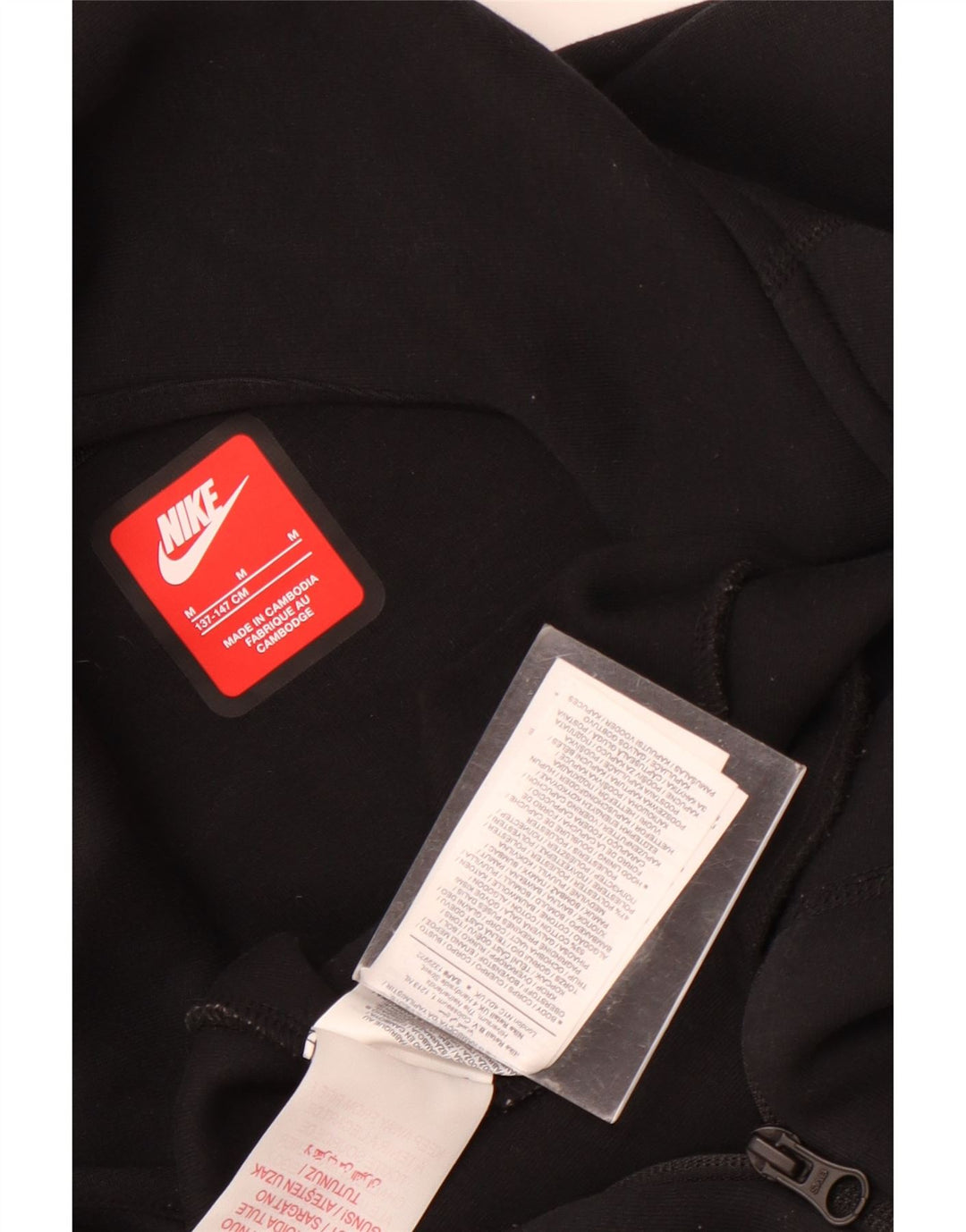 Nike Boys Zip Hoodie pulover 10-11 Years Medium Black Pamuk