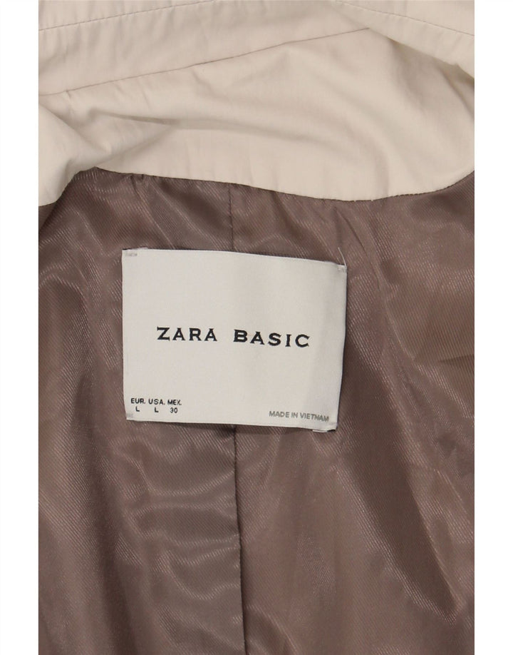 Zara ženski otvoreni trenč kaput UK 16 Large Off White