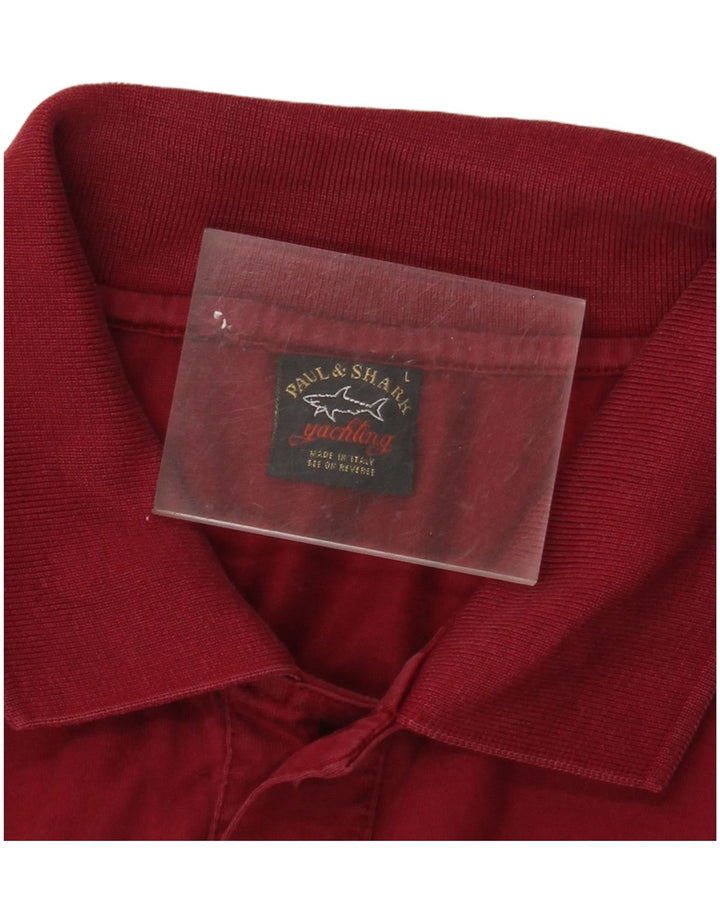 PAUL & SHARK Muška polo majica za jahte Velika bordo