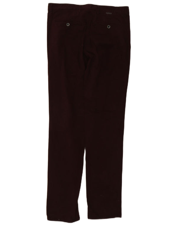 Massimo Dutti muške uske chino hlače W32 L33 Bordo pamuk