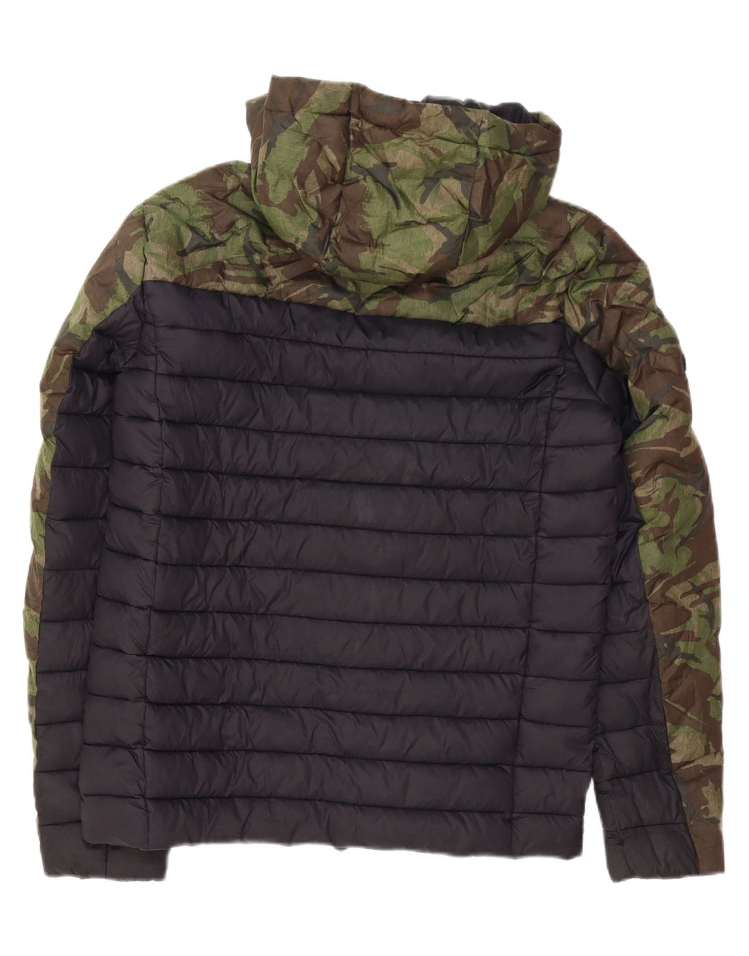 Superdry muška podstavljena jakna s kapuljačom UK 38 Srednje zelena kamuflažna poliester