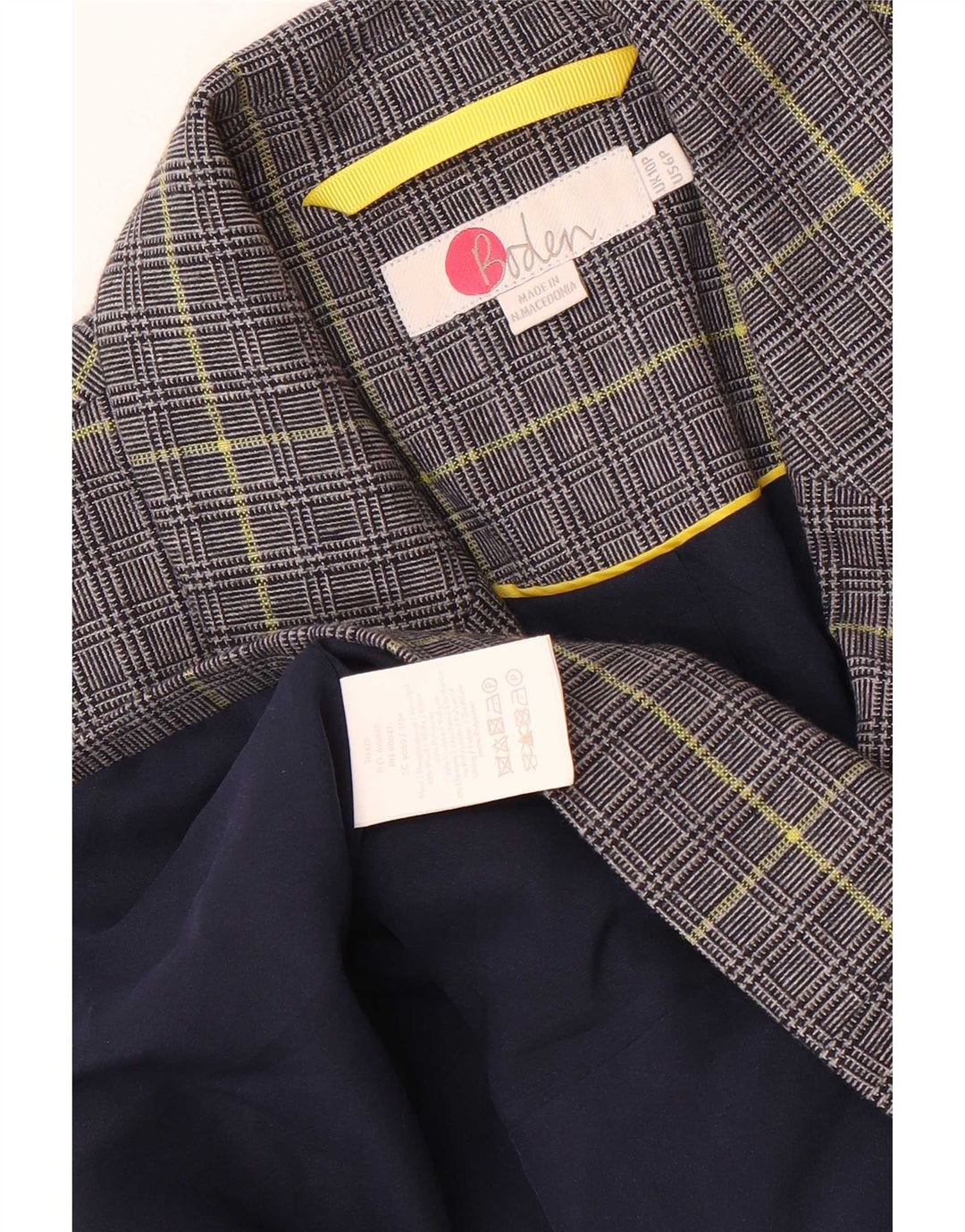 Boden ženska jakna sakoa Petite UK 10 Mala tamnoplava houndstooth