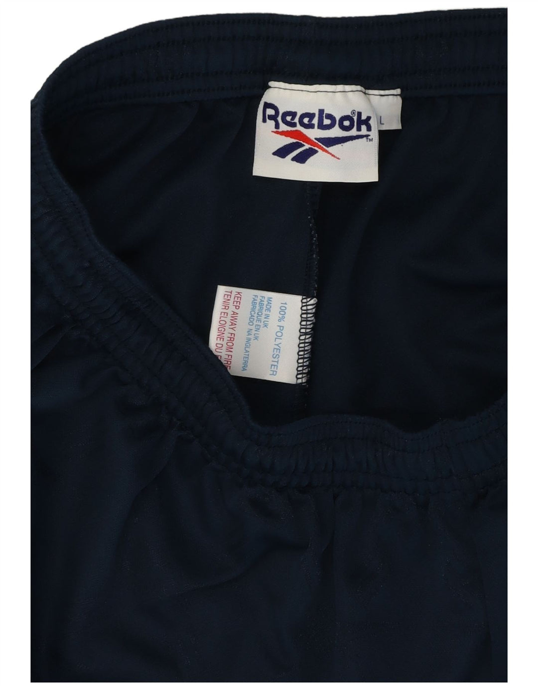 Reebok muške kratke sportske hlače s grafičkim motivima, velike tamnoplave poliesterske hlače