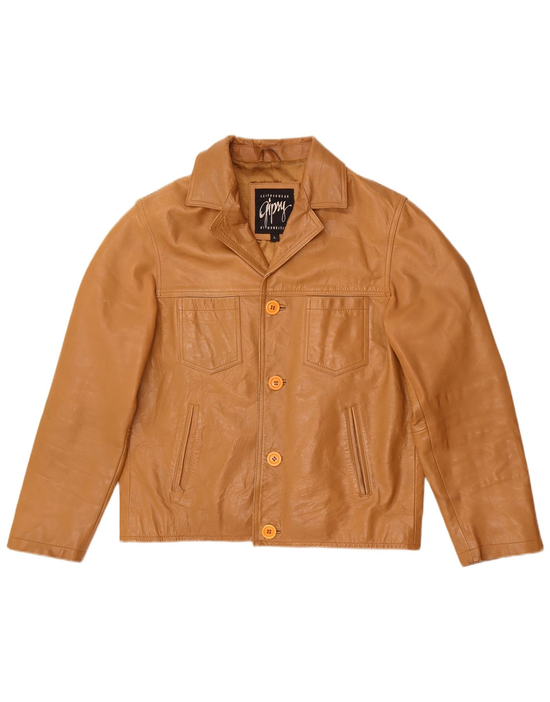 Gipsy muška kožna jakna UK 40 Large Brown Leather