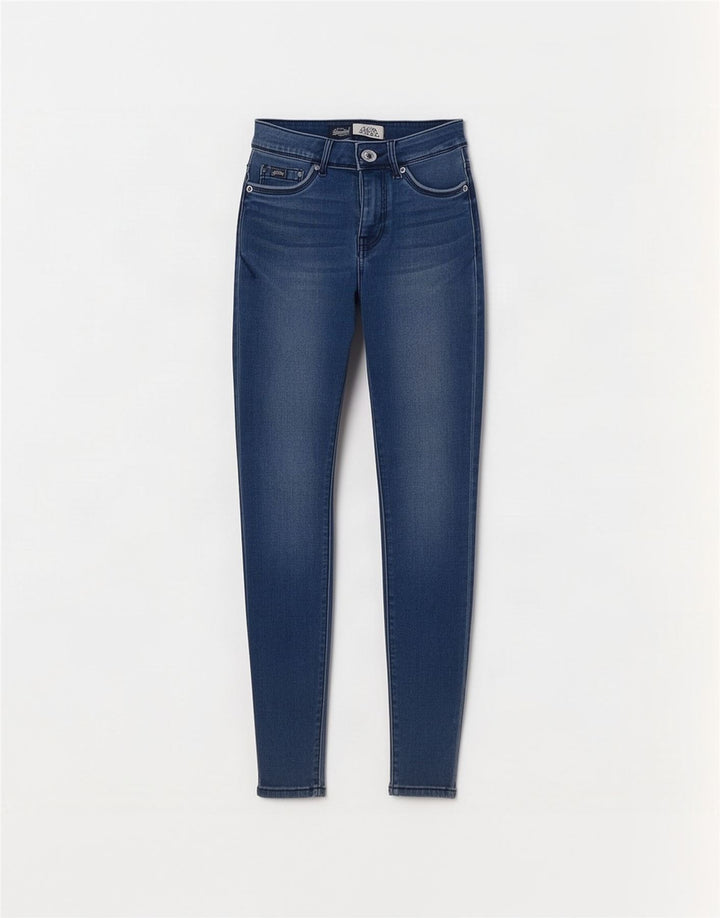 Superdry ženske traperice Alexia Jegging W27 L32 plavi pamuk