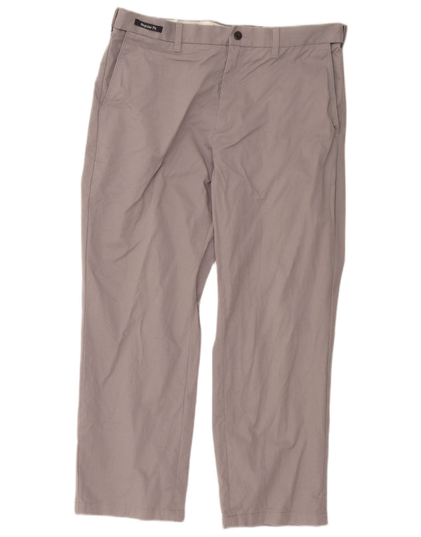 Marks & Spencer muške ravne chino hlače Blue Harbor W36 L29 sive