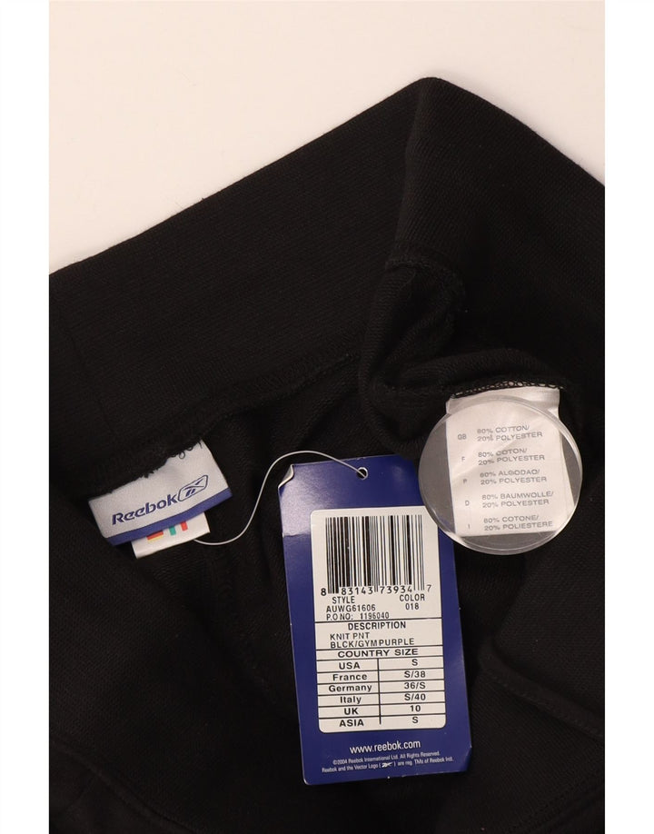 Reebok Ženske trenirke Hlače UK 10 Male crne pamučne