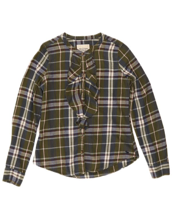 Abercrombie & Fitch ženska košulja od flanela UK 10 mali zeleni karirani