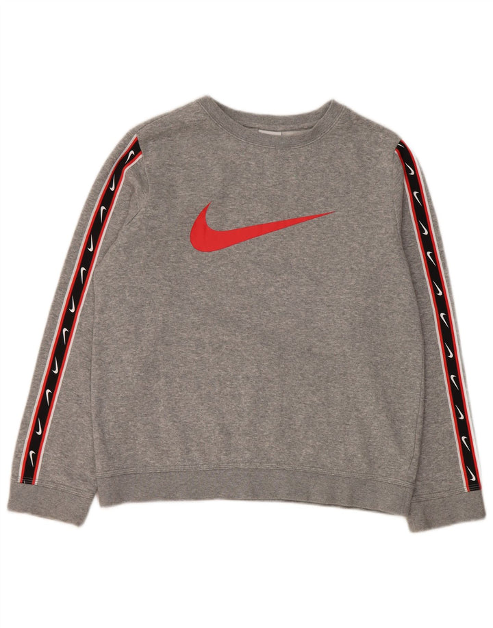 Nike Boys Graphic Sweatshirt Džemper 12-13 Years Large Grey Colourblock