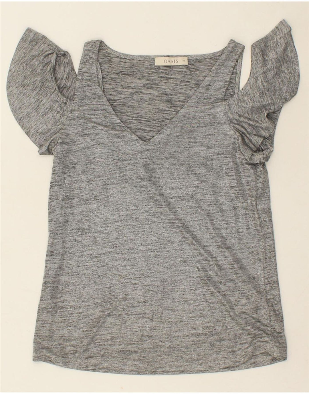 OASIS Womens Blouse Top UK 6 XS Grey Polyester Vintage Oasis and Second-Hand Oasis from Messina Hembry 