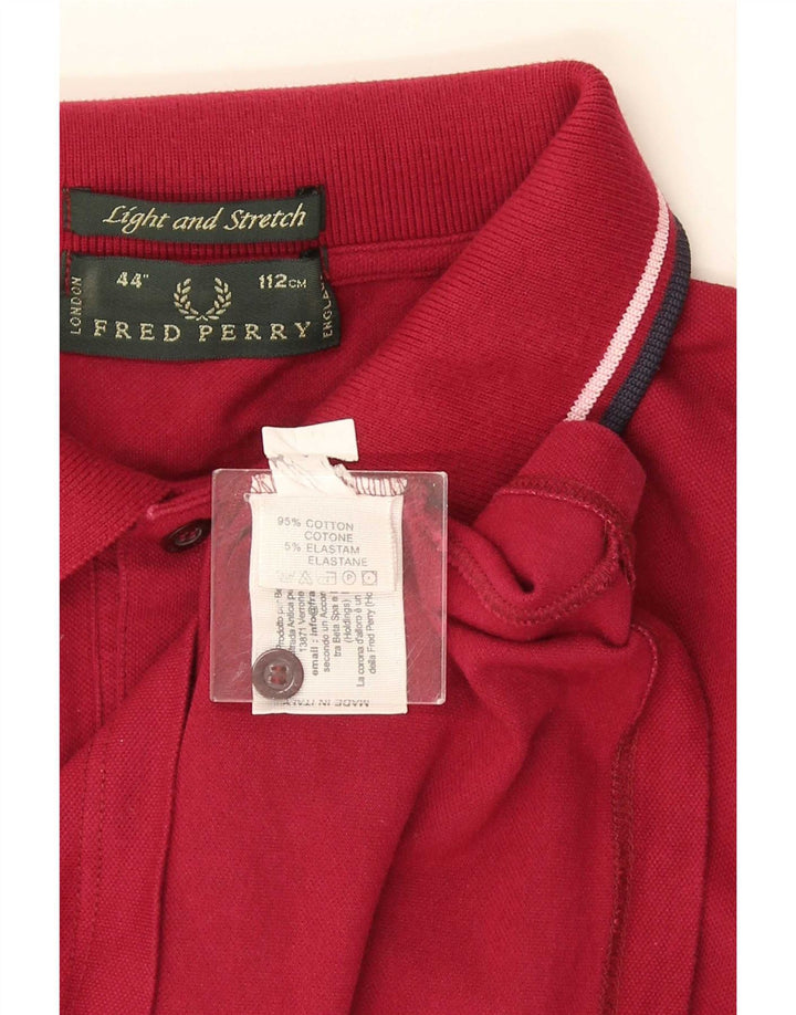 Fred Perry muška polo majica srednje tamnocrvene pruge, pamuk