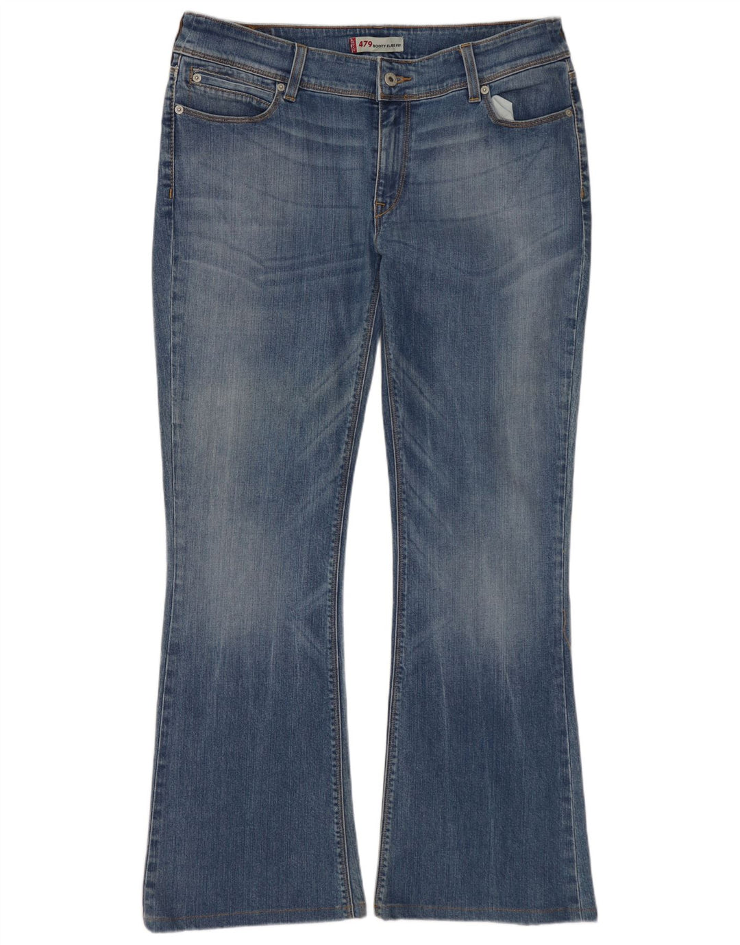 LEVI'S Ženske 479 Bootcut lepršave traperice W34 L30 Plavi pamuk