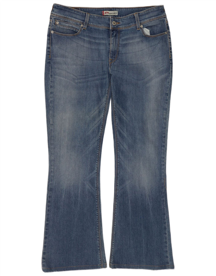 LEVI'S Ženske 479 Bootcut lepršave traperice W34 L30 Plavi pamuk