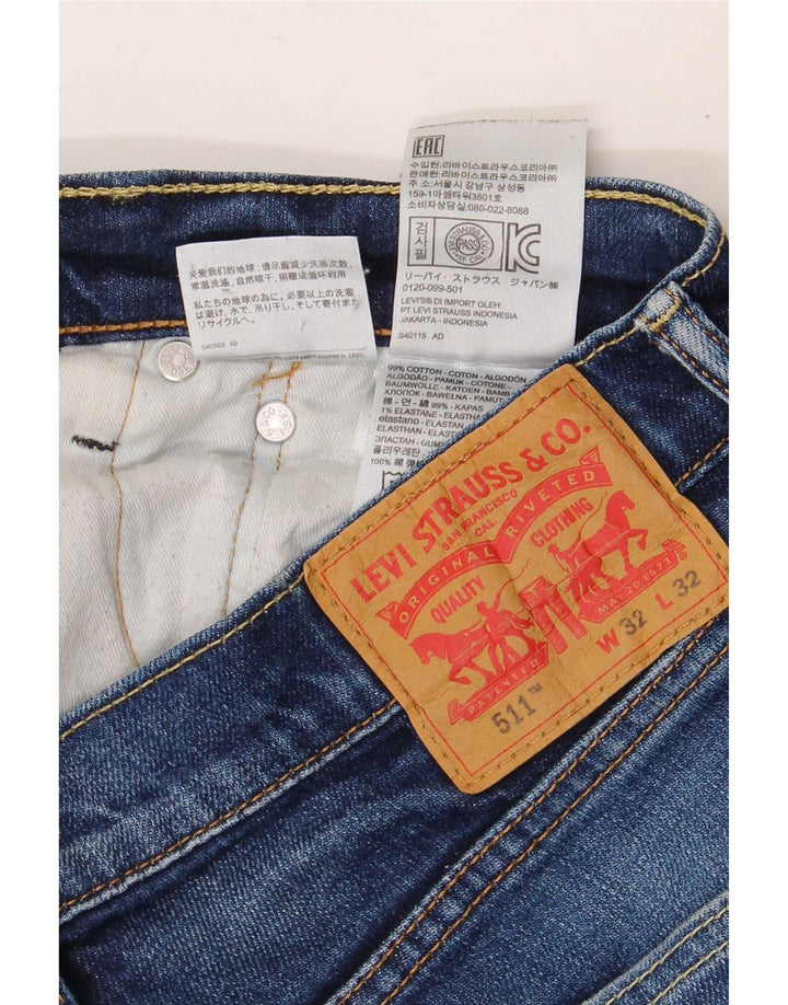 Levi's muške 511 uske traperice W32 L28 plavi pamuk