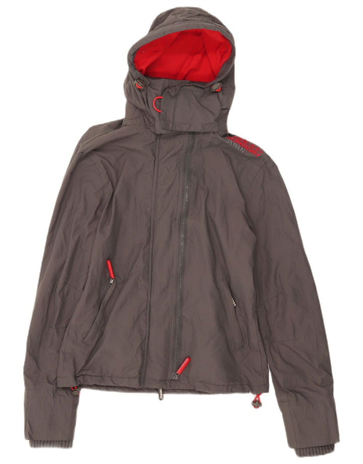 Superdry ženska vjetrovka s grafičkim motivima UK 12 srednje siva