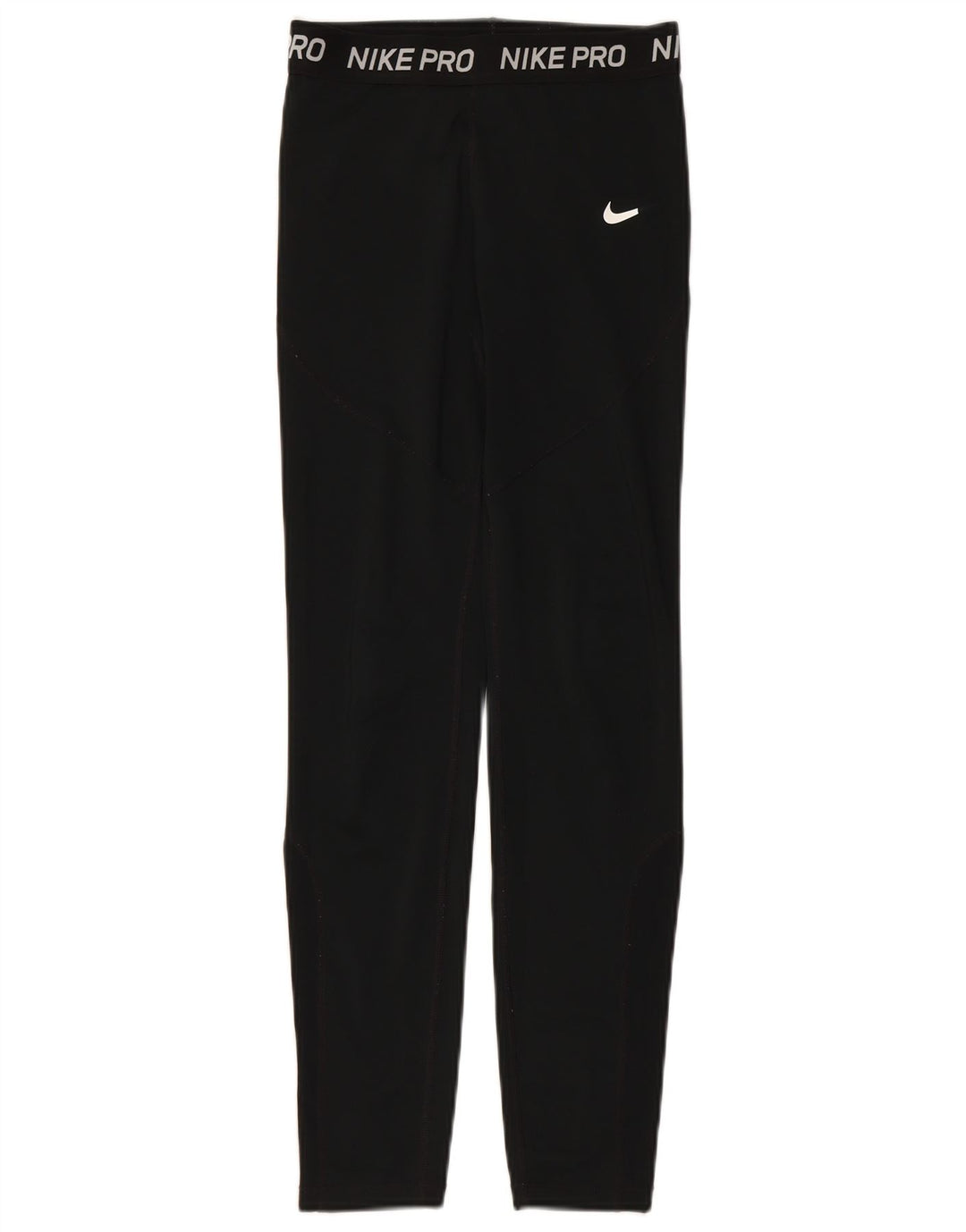 NIKE Girls Dri Fit Graphic Leggings 13-14 Years XL Black Poliester