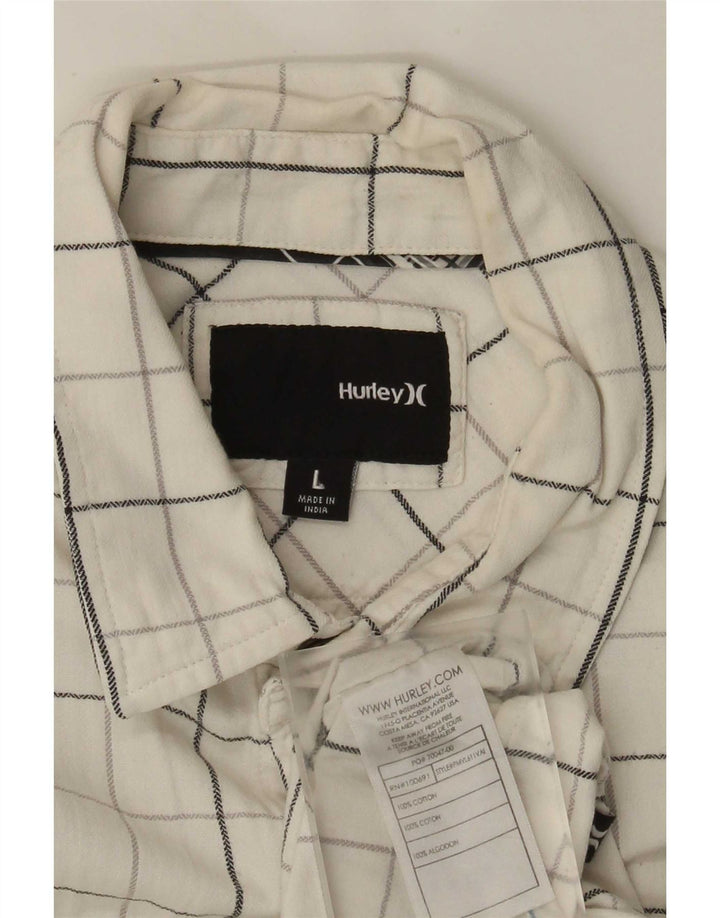Hurley muška košulja veliki bijeli karirani pamuk