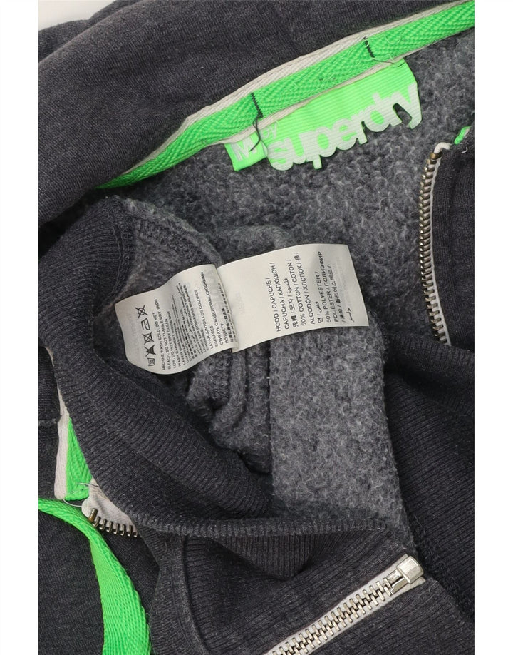 Superdry muški pulover s kapuljačom s patentnim zatvaračem, srednje sivi pamuk