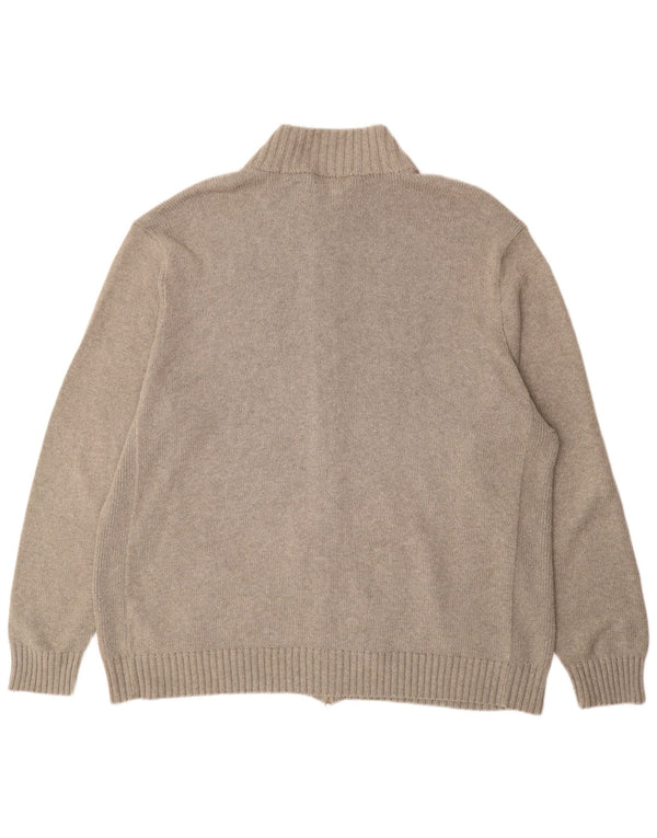 POLO RALPH LAUREN Muški visoki kardigan pulover 3XL bež pamuk