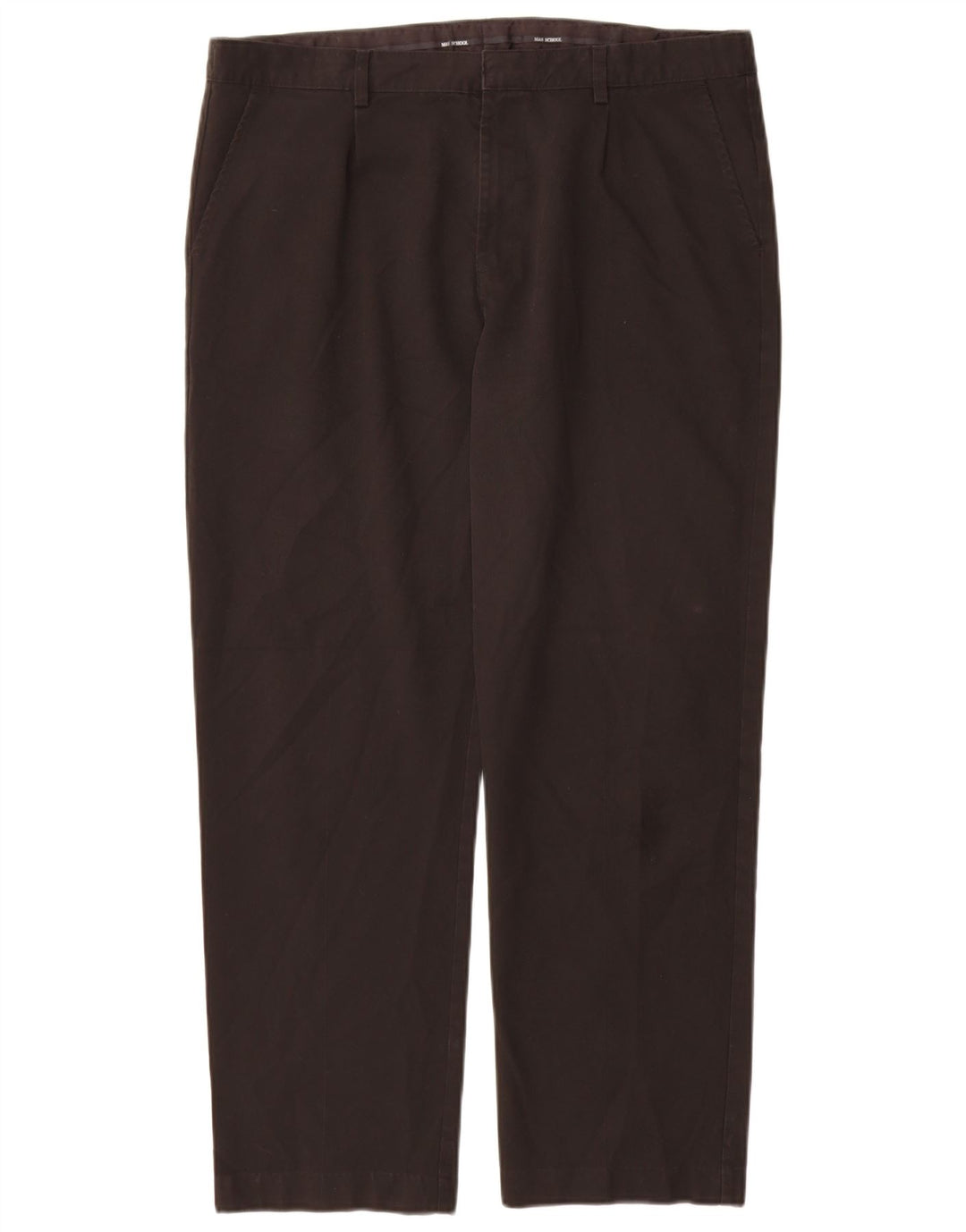 Marks & Spencer muške ravne chino hlače W36 L29 crni poliester