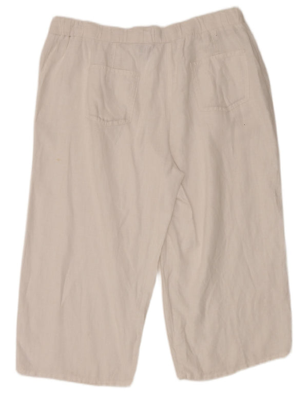 Marks & Spencer ženske Capri hlače visokog struka UK 16 Large W36 L21 Bijele