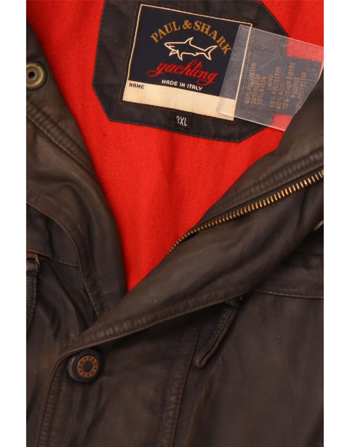 Paul & Shark muška jakna od voštanog pamuka za jahte UK 46 3XL crni poliester