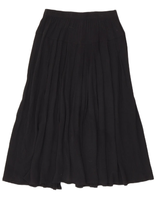 Vintage ženska suknja A-kroja velika W32 crna viskoza