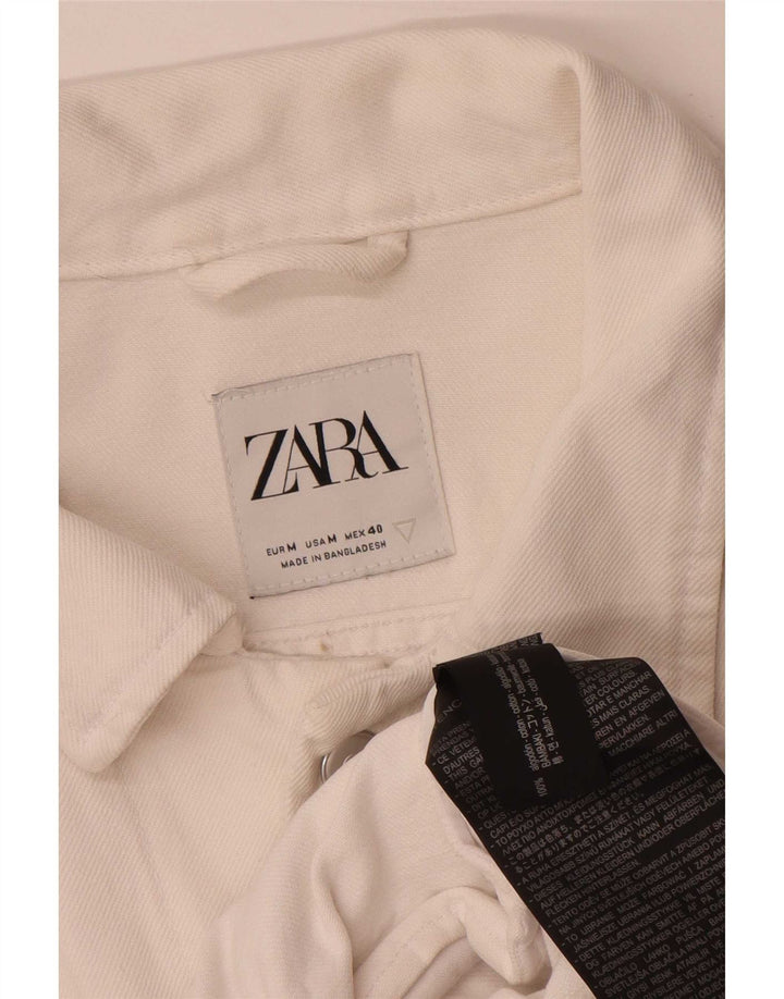 Zara muška traper jakna UK 38 Srednje bijeli pamuk