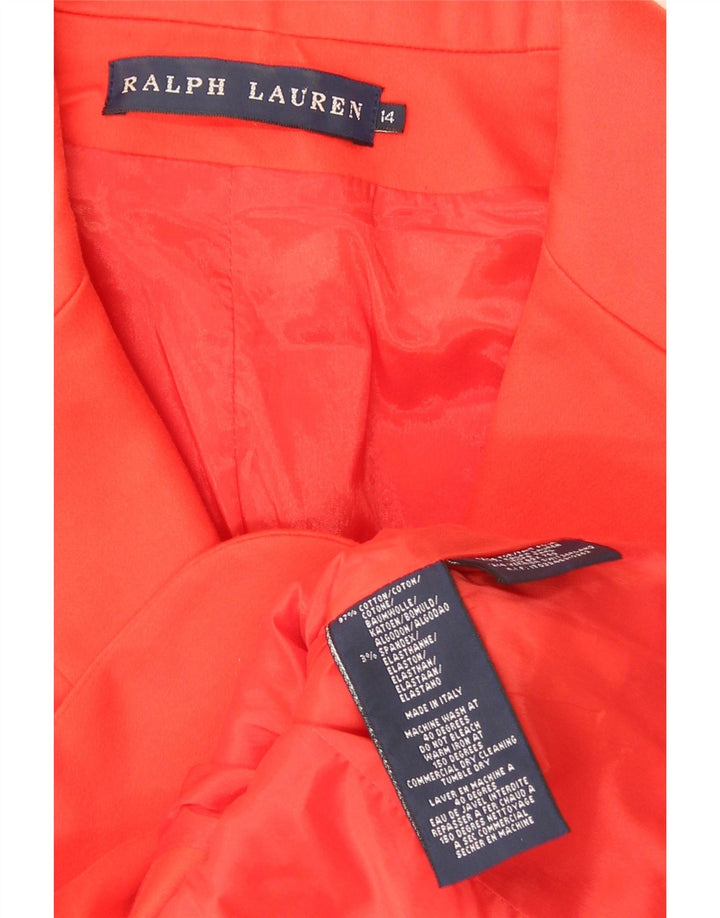 Ženska jakna s 3 gumba Ralph Lauren US 14 XL, crveni pamuk