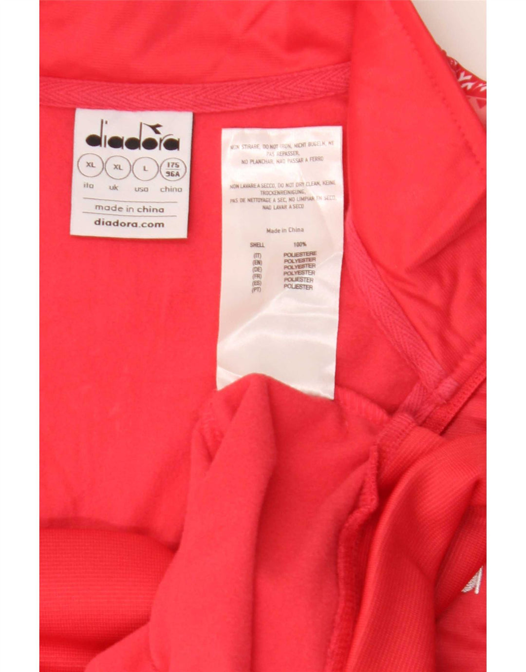 Diadora ženska gornja jakna trenirke UK 18 XL od crvenog poliestera